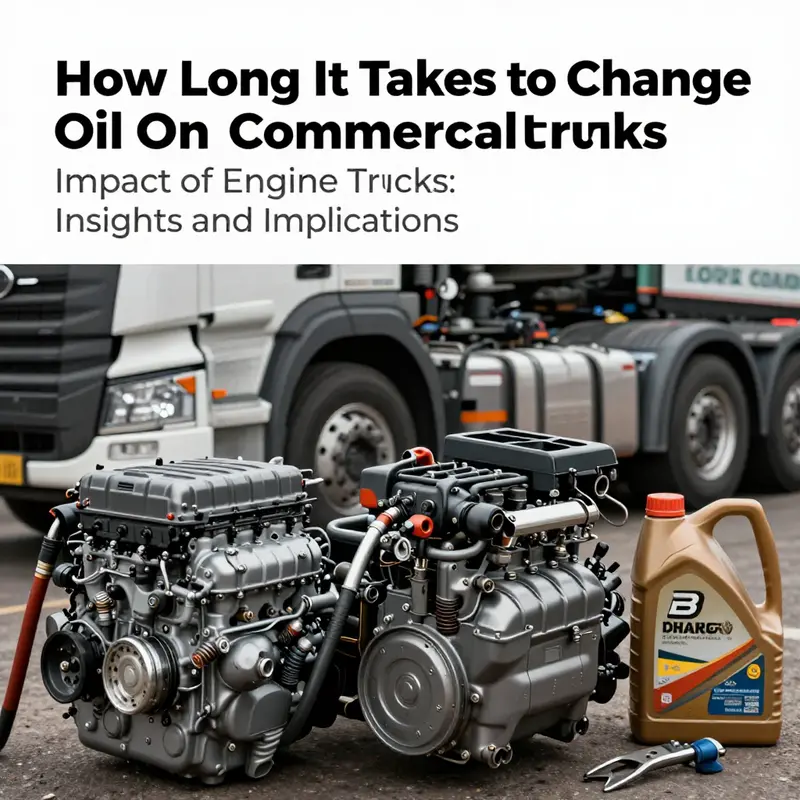 A mechanic changing oil on a commercial truck while keeping track of time estimates.