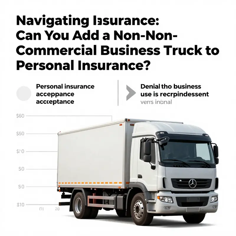 Exploring the complexities of insuring a non-commercial business truck under personal insurance.