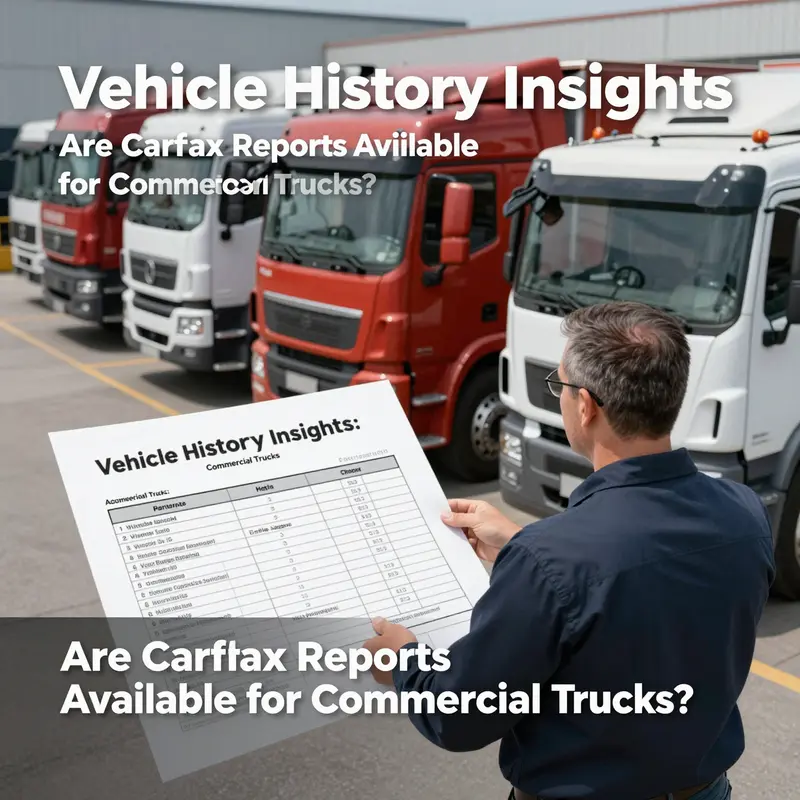 An example of a CarFax vehicle history report tailored for commercial trucks, highlighting key data points.
