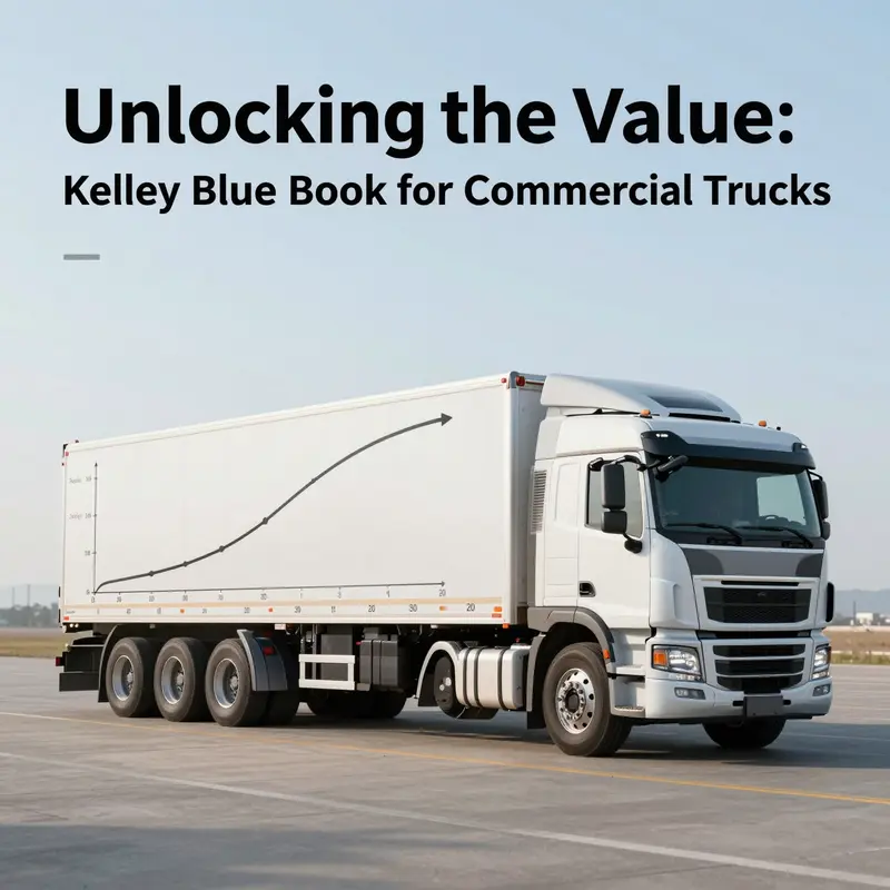 A dashboard view showing essential data used in KBB valuation for commercial trucks.