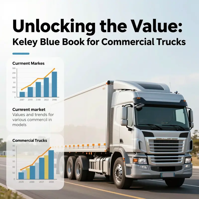 A dashboard view showing essential data used in KBB valuation for commercial trucks.