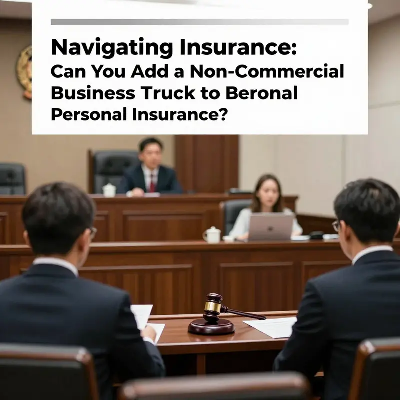 Exploring the complexities of insuring a non-commercial business truck under personal insurance.