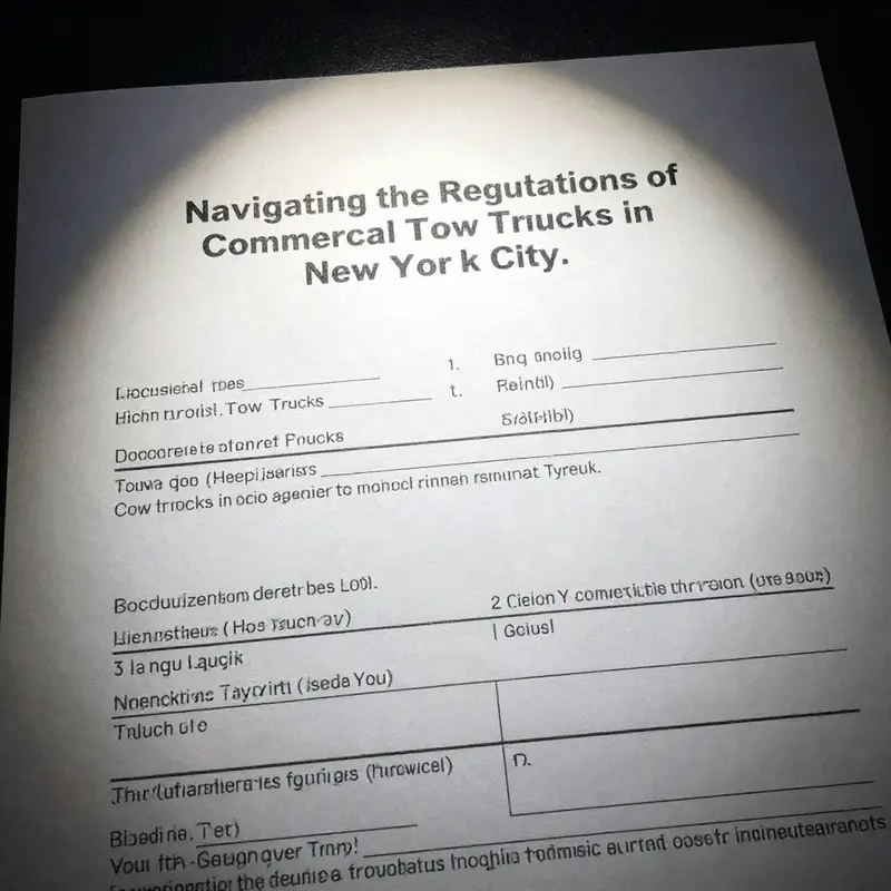 An overview of NYC’s regulatory landscape for commercial tow trucks, highlighting essential urban logistics.