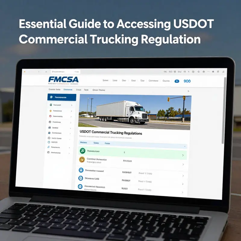 Infographic illustrating the various channels for accessing USDOT trucking regulations.