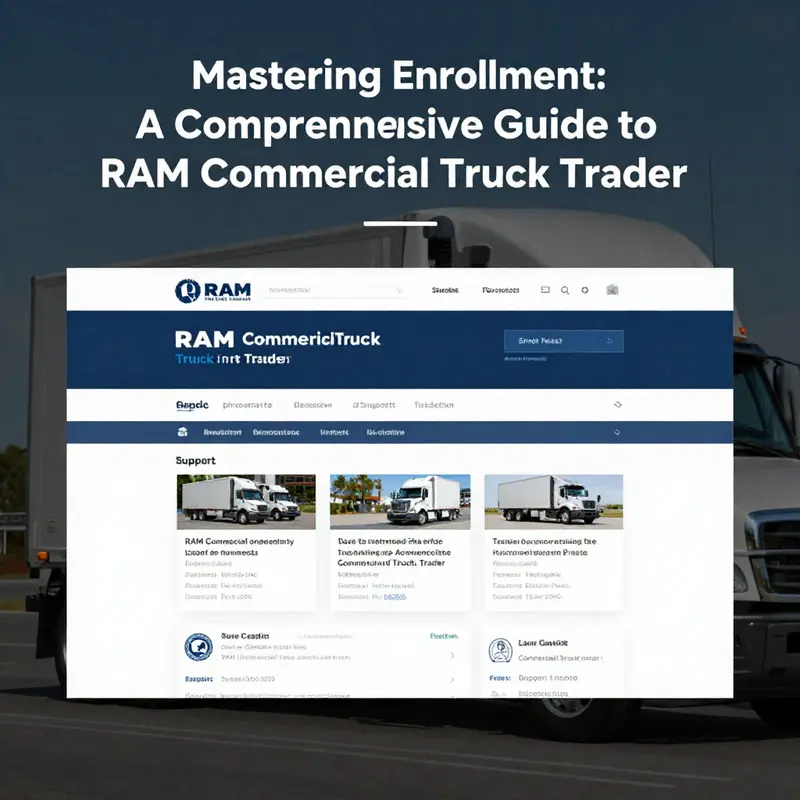 Overview of the RAM Commercial Truck Trader registration page capturing key elements for signing up.