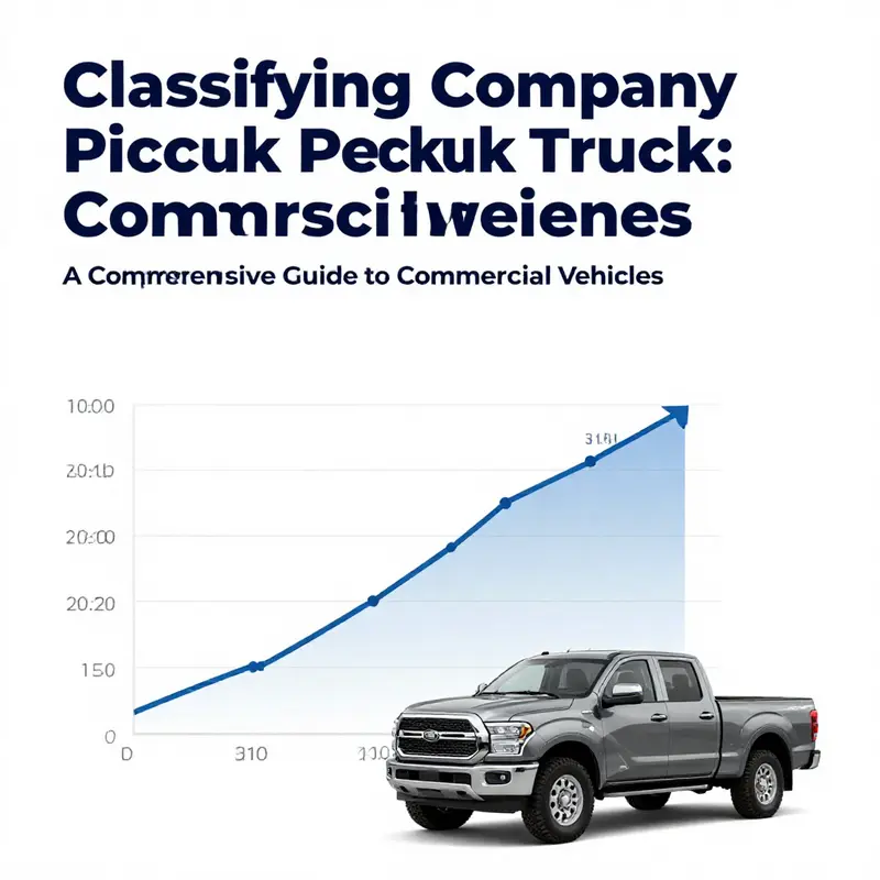 Illustration depicting various pickup trucks used in commercial settings, emphasizing their classification.