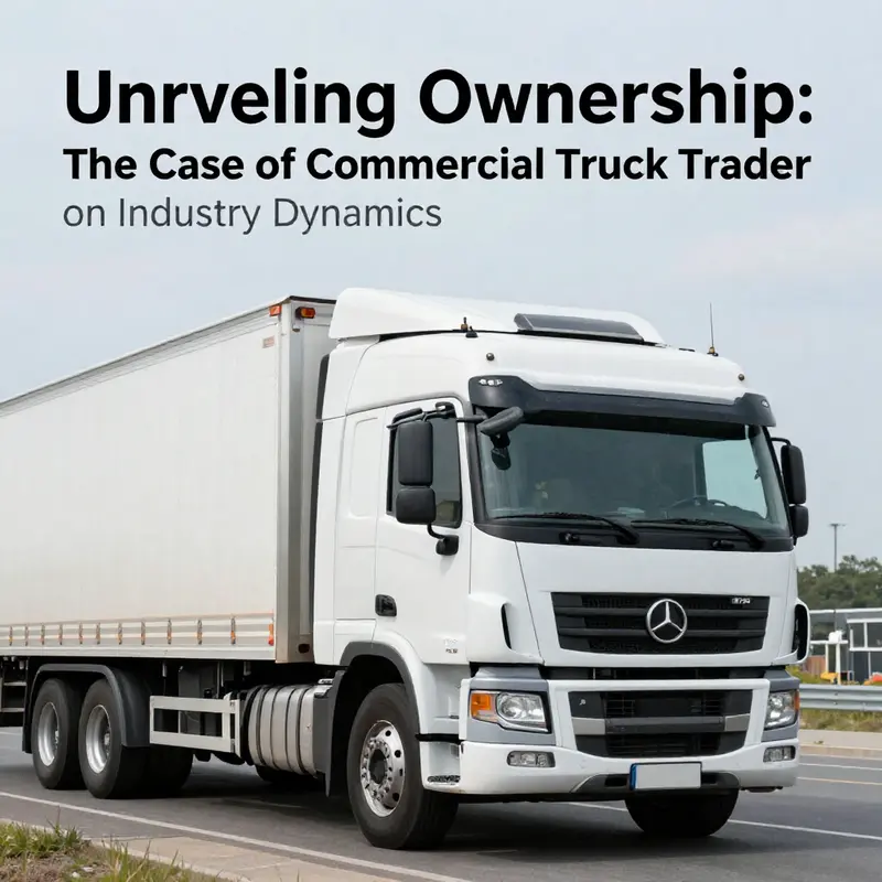 Infographic depicting key stakeholders and ownership structure of Commercial Truck Trader.