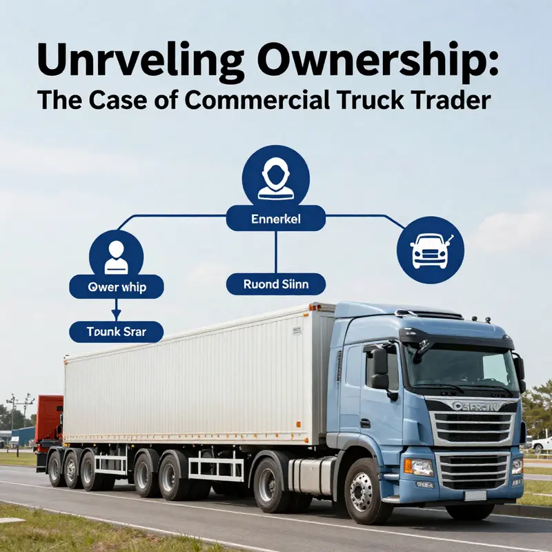 Infographic depicting key stakeholders and ownership structure of Commercial Truck Trader.