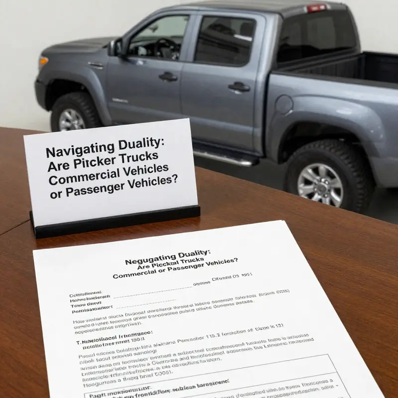 A pickup truck thoughtfully positioned at a construction site, representing its essential commercial utility.