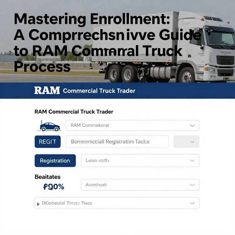 Overview of the RAM Commercial Truck Trader registration page capturing key elements for signing up.