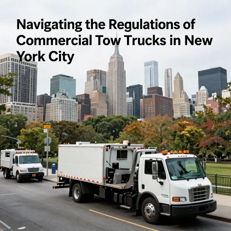 An overview of NYC’s regulatory landscape for commercial tow trucks, highlighting essential urban logistics.