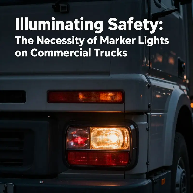 Marker lights are legally mandated on commercial trucks for compliance with safety regulations.