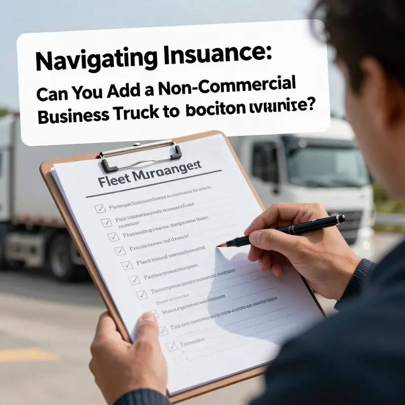 Exploring the complexities of insuring a non-commercial business truck under personal insurance.
