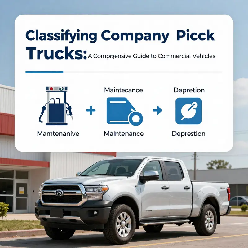 Illustration depicting various pickup trucks used in commercial settings, emphasizing their classification.