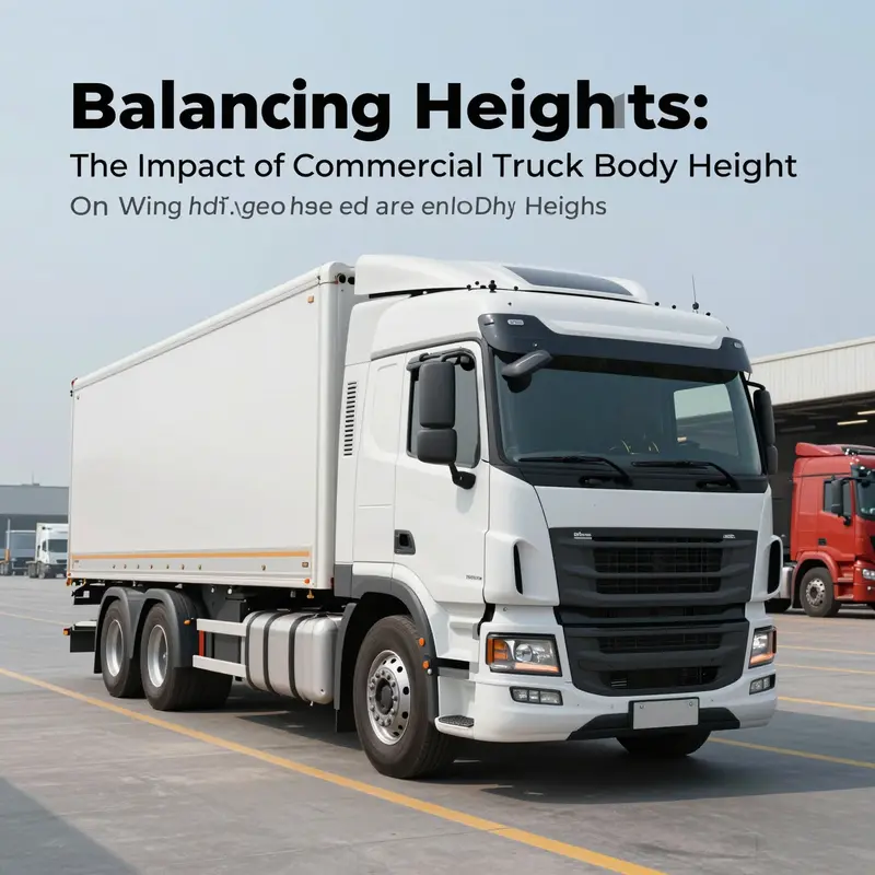 Illustration of how different truck body heights interact with wind dynamics, affecting aerodynamics and drag.