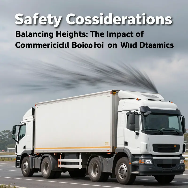 Illustration of how different truck body heights interact with wind dynamics, affecting aerodynamics and drag.