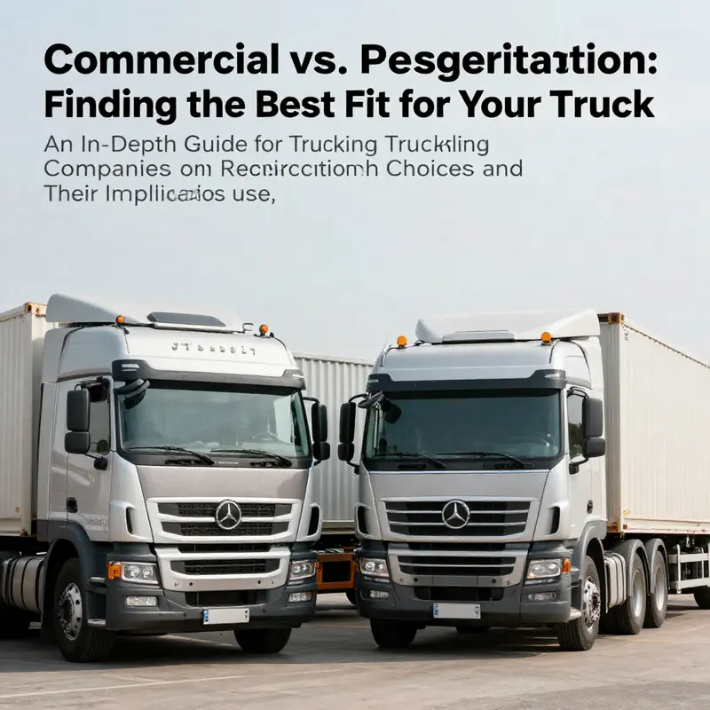 A logistics yard filled with commercial trucks, representing the decision-making process in truck registration.