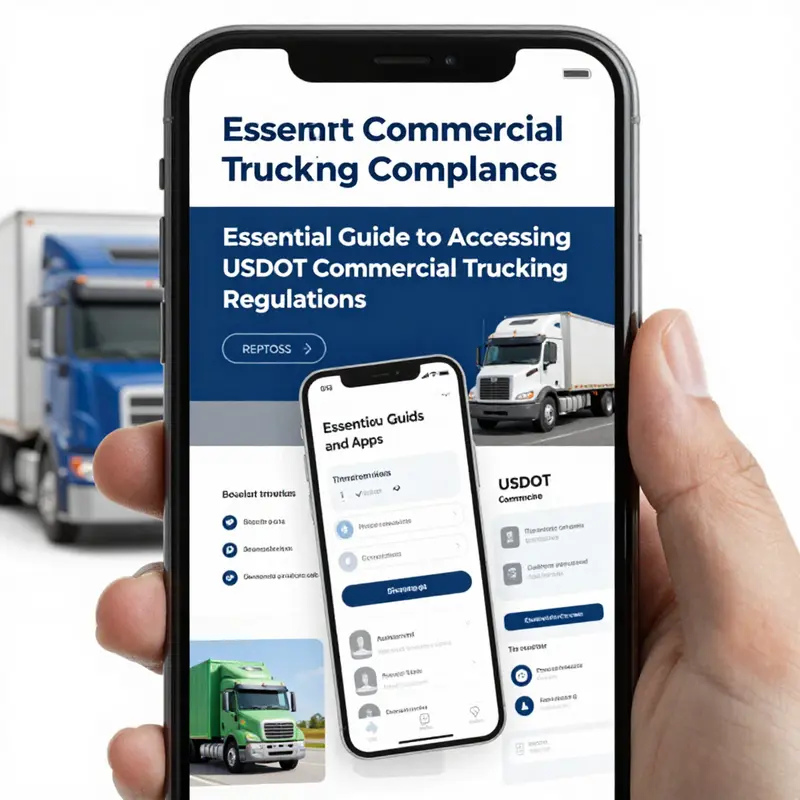 Infographic illustrating the various channels for accessing USDOT trucking regulations.