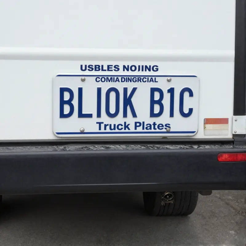 An Illinois B truck plate showcasing the unique registration for commercial vehicles.
