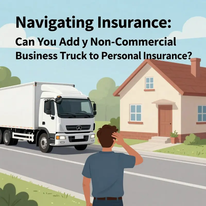 Exploring the complexities of insuring a non-commercial business truck under personal insurance.