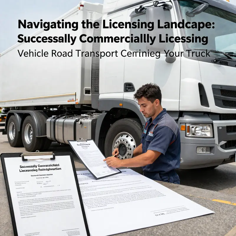 A business owner navigating the registration process for their trucking company.