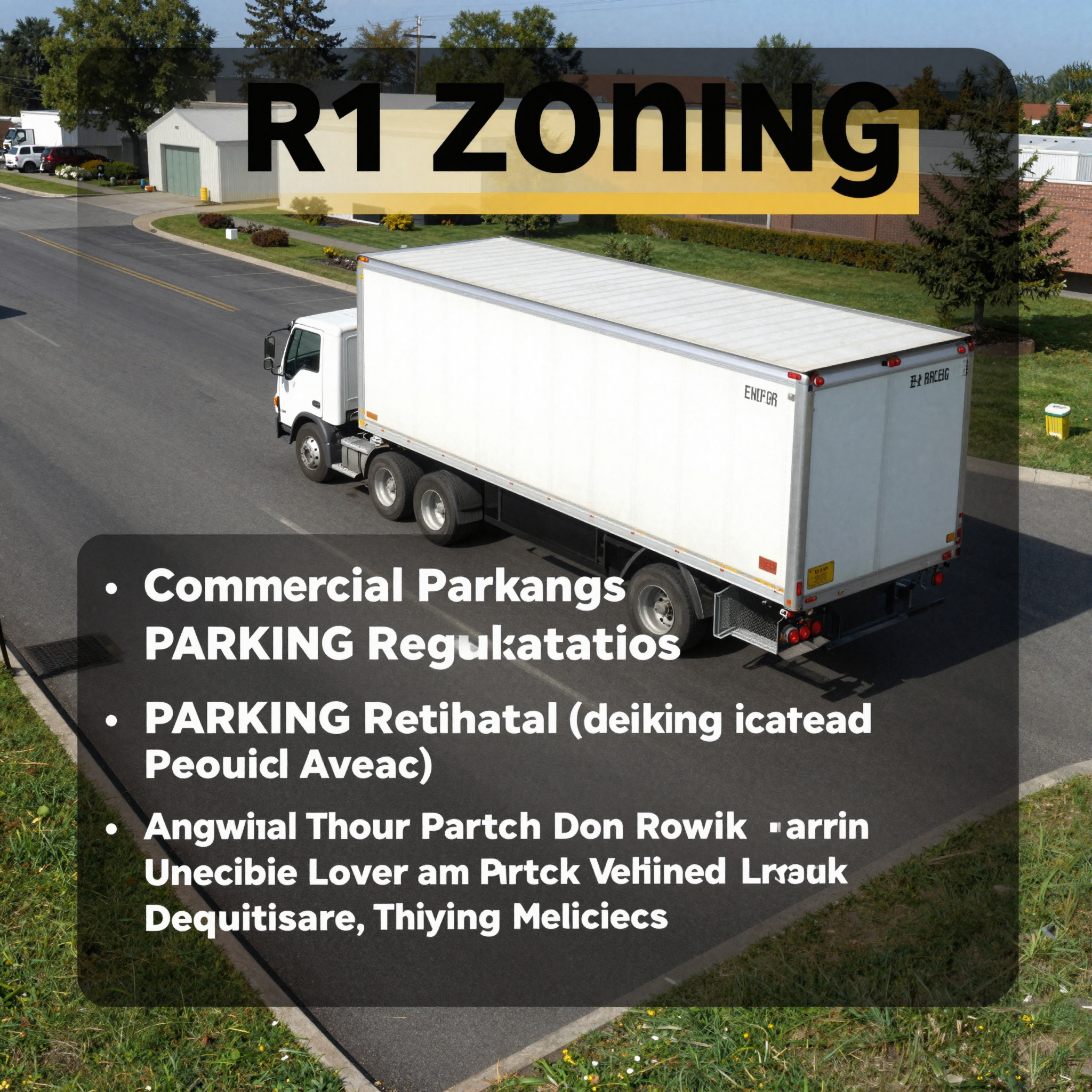 Commercial Truck Parking Regulations in R1 Zoning