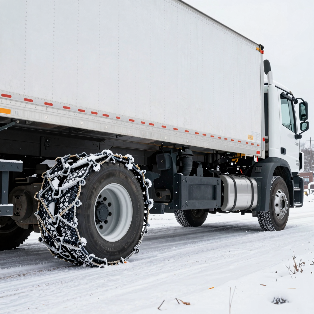 Truck with Snow Chains