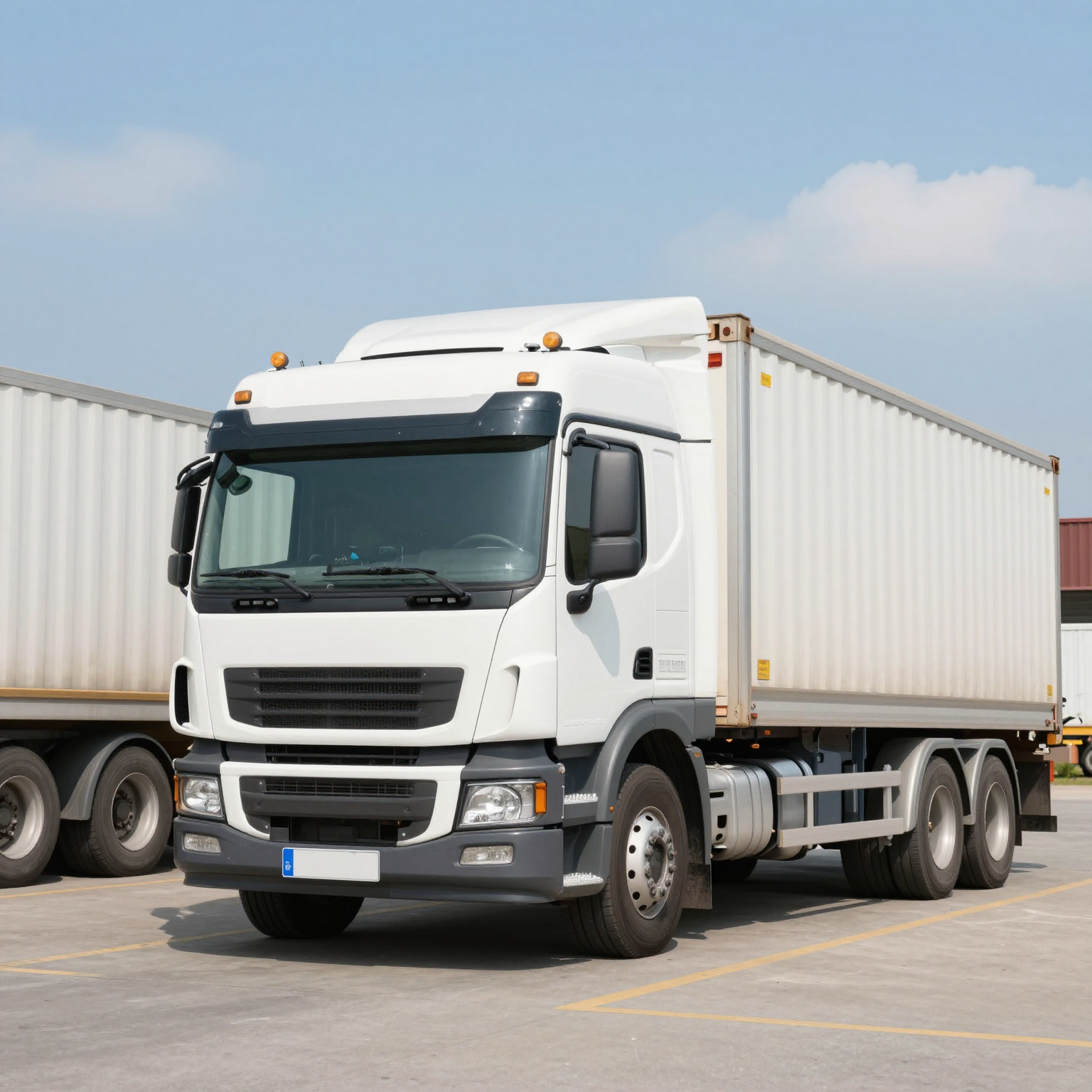 Hostler Truck in Logistics Yard