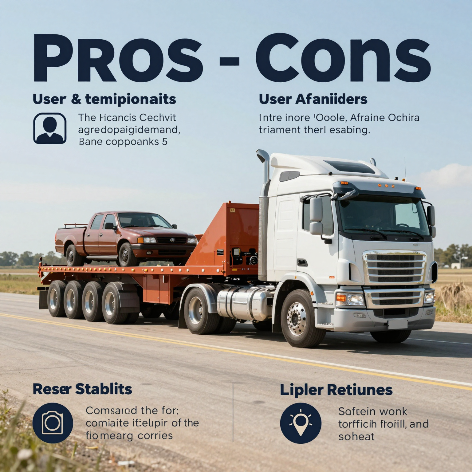 Infographic summarizing the pros and cons of dually trucks