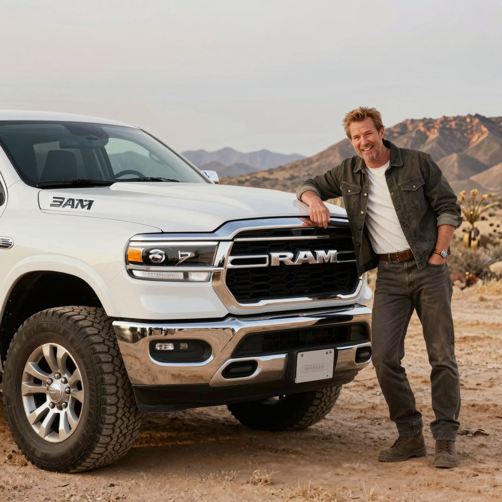Image of Glen Powell in the Ram truck commercial