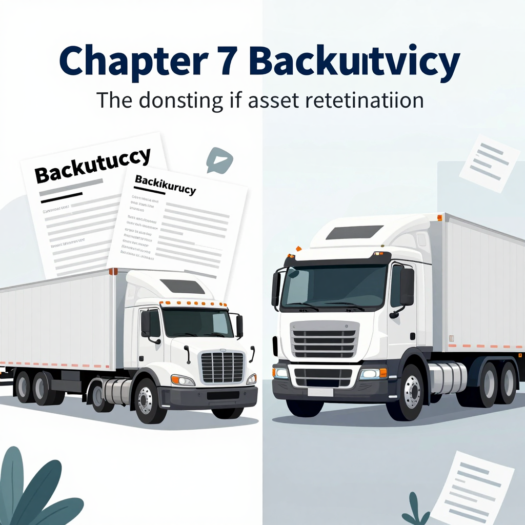Image depicting bankruptcy impact on commercial trucks
