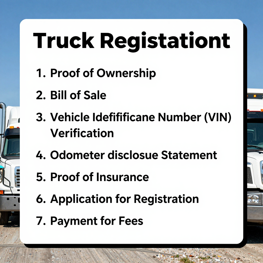 Checklist for Truck Registration