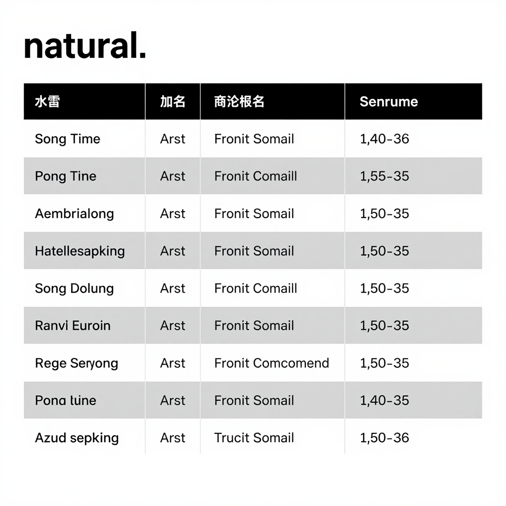 Comparison table of songs used in truck commercials