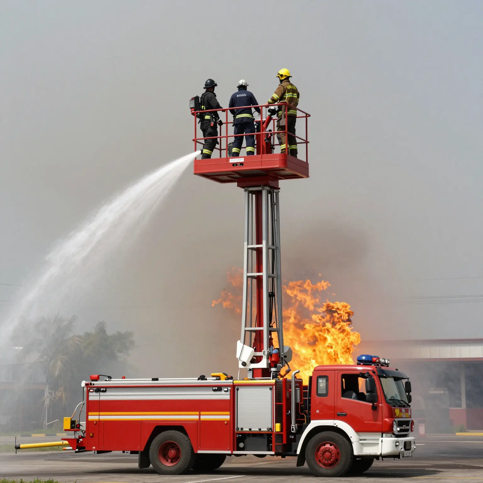 Aerial platform tower fire truck