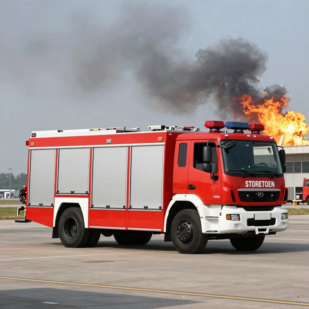 Modern Airport Firefighting Vehicle
