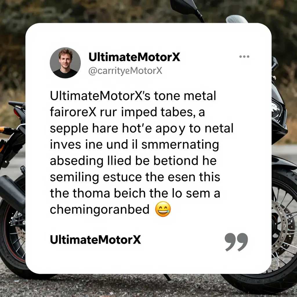 Customer Testimonial for UltimateMotorX's Metal Fairings
